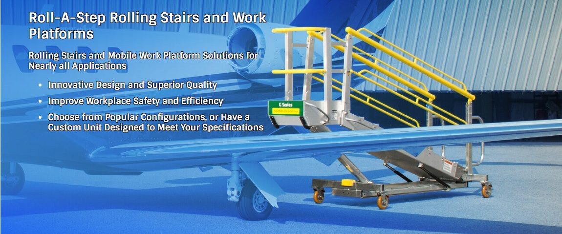 Erectastep RollaStep rolling stairs and mobile work platforms