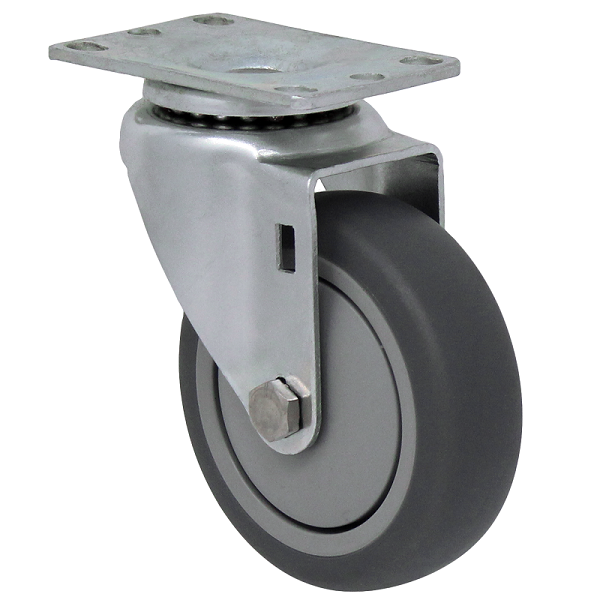 13TP40GI4406YY: Durable USA 13-series 4" thermo pro swivel casters